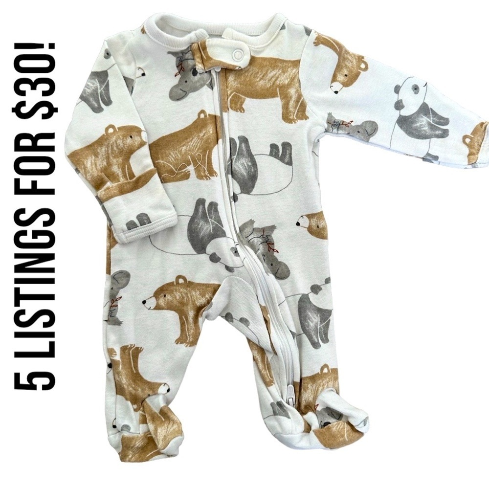 Carter’s PREEMIE baby boy footies sleep and play